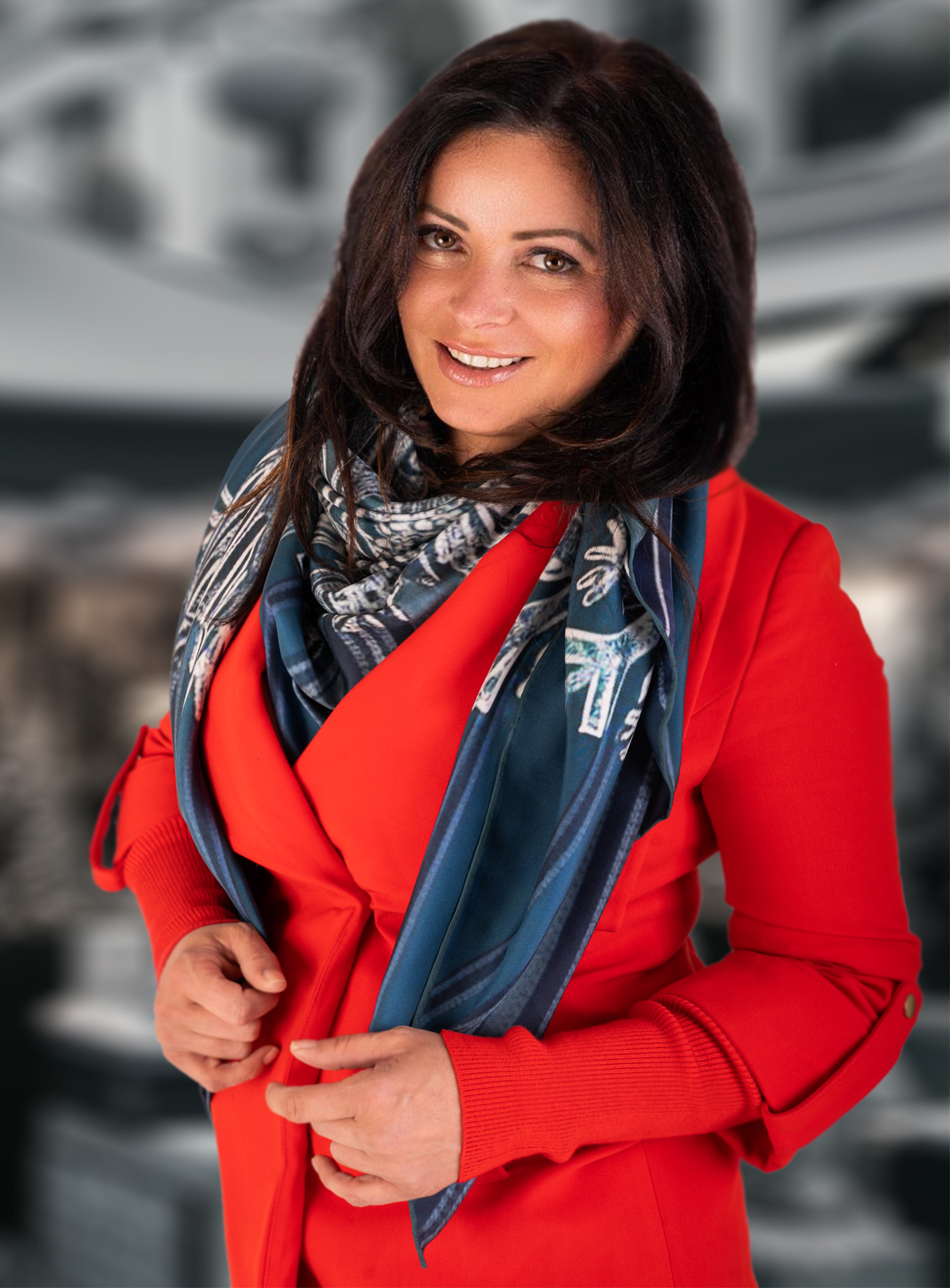 Velký formát hedvábného šátku