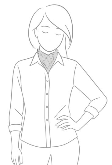 návod jak uvázat ascot uzel krok 6 styling do košile