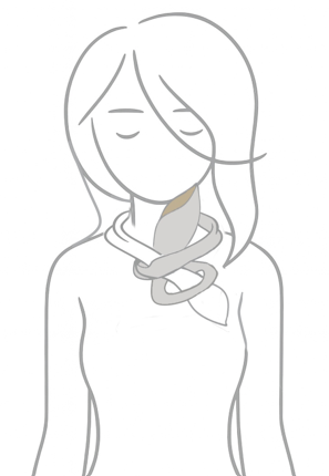 návod jak uvázat ascot uzel krok 4