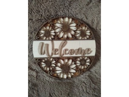 Cedule Welcome – laserově řezaná