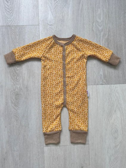 rostoucí merino overal hořčicový 1 C1