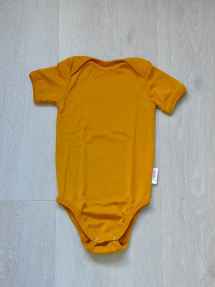 Rostouci Merino Body MoniLu kr.rukav MUSTARD 1