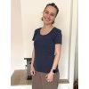merino damske tricko kratky rukav tmave modre C