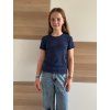 dětské merino tričko s krátkým rukávem modré 5