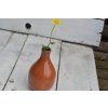 Vázička malá, oranžová s křížkem, 11 cm