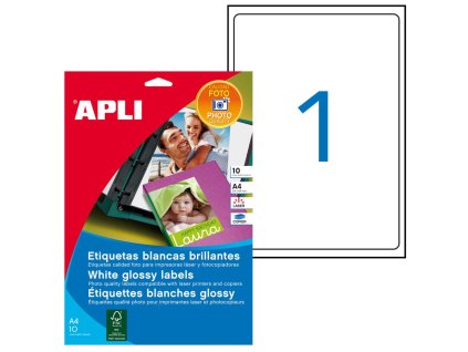 Etikety foto 199,6x289,1mm APLI A4 laser 10 hárkov