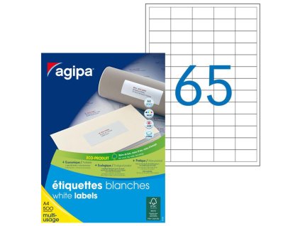Etikety univerzálne 38x21,2mm Agipa A4 500 hárkov
