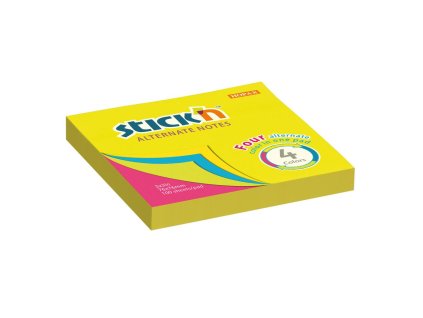 Samolepiaci bloček Stick’n Hopax Alternate, mix neón, 76 x76 mm