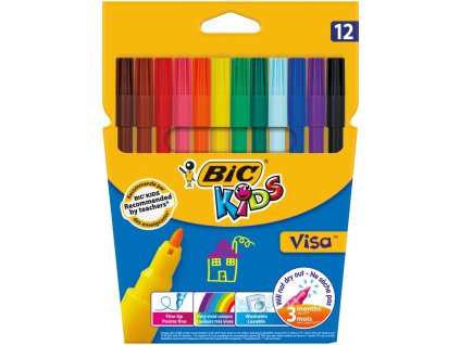 Sada popisovačov BIC KIDS Visa 12 ks