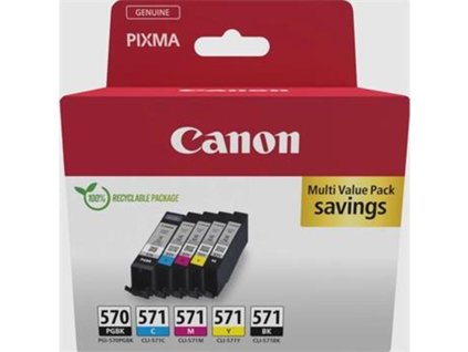 Atramentová náplň Canon PGI-570PGBK+ CLI-571 BK/C/M/Y multipack pre MG 5750/5751/6850