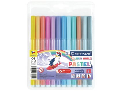 Sada popisovačov Centropen Pastel 7550/12S
