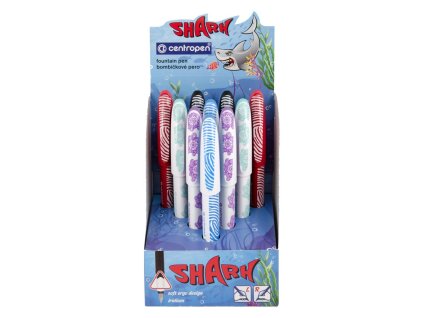 Displej Centropen pero plniace Shark 10ks farebný mix