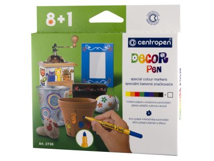 Sada popisovačov Centropen 2738 Decor Pen • sada 9 ks
