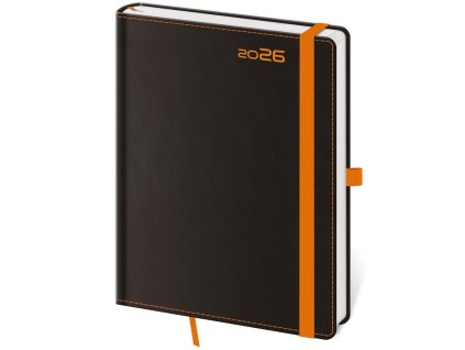 Diár BLACK ORANGE denný A5 14,3x20,5cm 2026