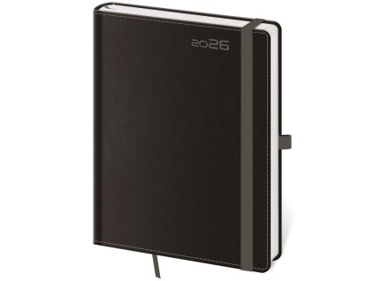 Diár DOUBLE BLACK týždenný A5 14,3x20,5cm 2026