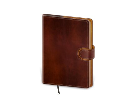 Diár Flip týždenný vreckový 9x14cm - hnedo/hnedý 2026