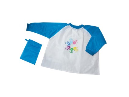 Detská zástera na maľovanie DONAU, modré rukávy