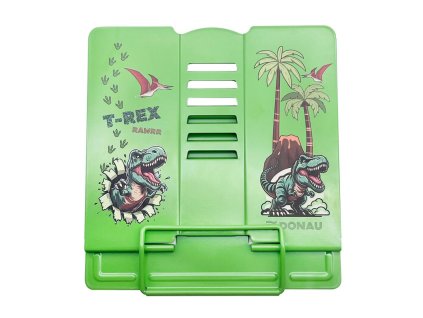 Stojan na knihy DONAU kovový, motív T-REX