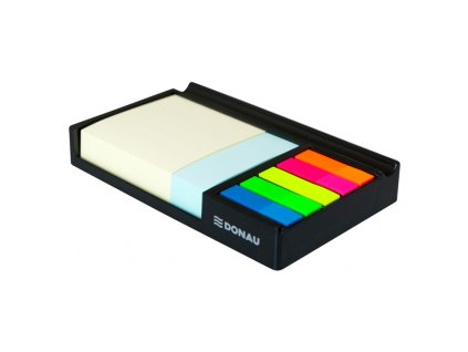 Stolový organizér so zásuvkou na poznámky a záložky DONAU, čierny