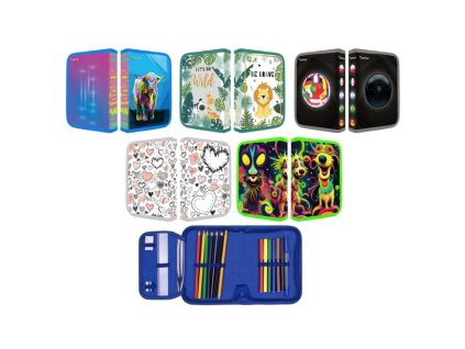 Peračník DONAU 1-zipsový 2-klopý plný, mix motívov, bal.10 ks