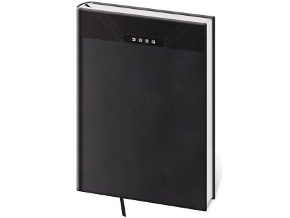 Diár Print classic denný A5 14,3x20,5cm čierny 2026