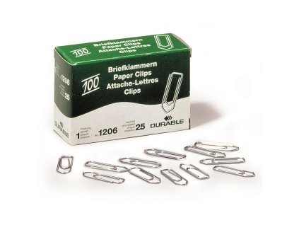 Spisové spony DURABLE 26 mm zinkové 100ks