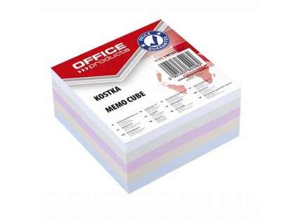 Poznámkový bloček kocka Office products nelepená mix farieb, 85x85x40 mm