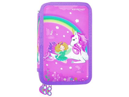 Peračník KEYROAD 2-zipsový plný, mix farieb