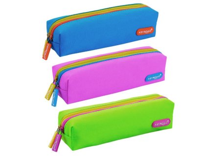 Puzdro KEYROAD 2-zipsové prázdne, mix farieb