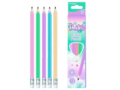 Sada ceruziek KEYROAD Pastel color collection! 12 ks, mix farieb