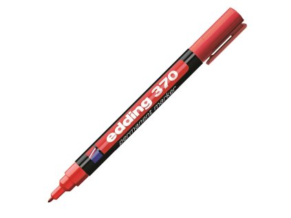 Permanentný popisovač edding 370 červený