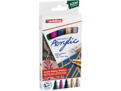 Sada akrylových popisovačov edding 5100 sviatočné farby