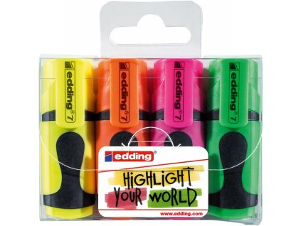 Sada mini zvýrazňovačov edding 7/4S