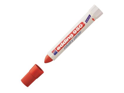 Priemyselný voskový popisovač edding 950 červený