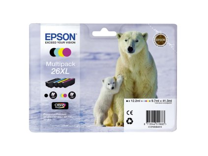 Atramentová náplň Epson C13T263640 CMYK multipack 26XL Claria pre XP-600/700 (3x9,7/12,2ml)