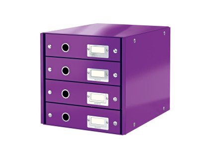 Zásuvkový box Leitz Click & Store 4 zásuvky purpurový