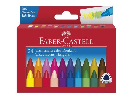 Voskovky triangular FABER-CASTELL, sada 24 ks