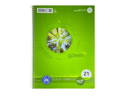 Blok College Format Werk Ursus Green A4 80 listov linajkový 70g recyklovaný