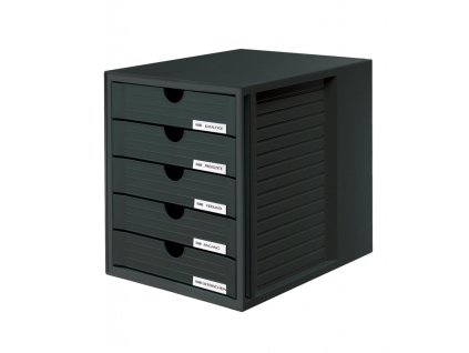 Zásuvkový box System zatvorený čierny