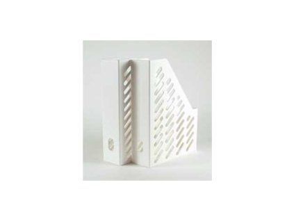 Stojan na časopisy KLASSIK biely 2ks