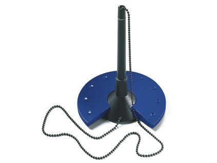 Pero s kruhovým čierno/modrým stojanom