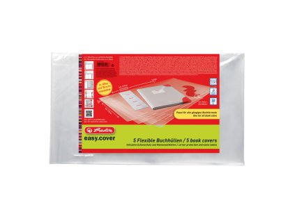 Flexibilný obal na knihy a zošity Herlitz easy.cover, 5 ks, v sáčku