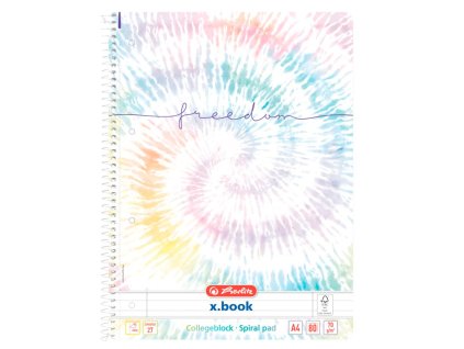 Blok poznámkový Herlitz A4, 80 listov, linajkový, New Batik Freedom
