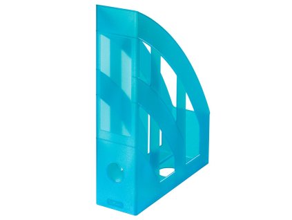 Stojan na časopisy Herlitz transparentný tyrkysový