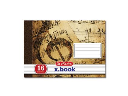 Zošit Herlitz notový na šírku, A5/16 listov, 70g/m2