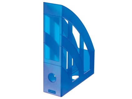 Stojan na časopisy Herlitz transparentný modrý