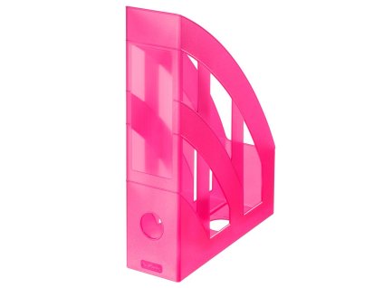 Stojan na časopisy Herlitz transparentný ružový