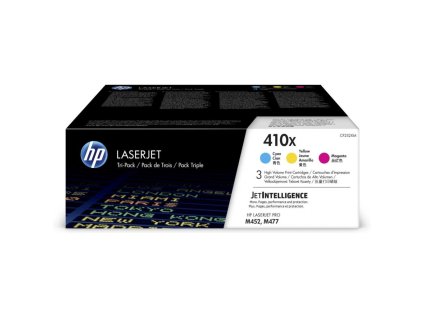 Toner HP 410X 3-pack High Yield Cyan/Magenta/Yellow Original LaserJet Toner Cartridges (CF252XM)