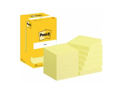 Samolepiaci bloček Post-it 76x76 žltý 12x100 lístkov