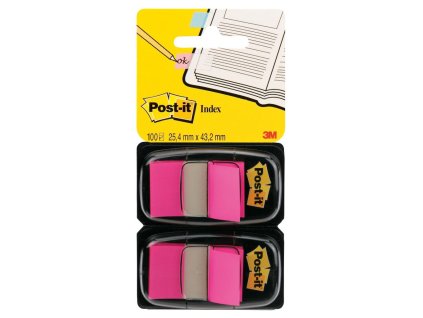 Záložky Post-it Index široké 25,4x43,2 ružová 2ks